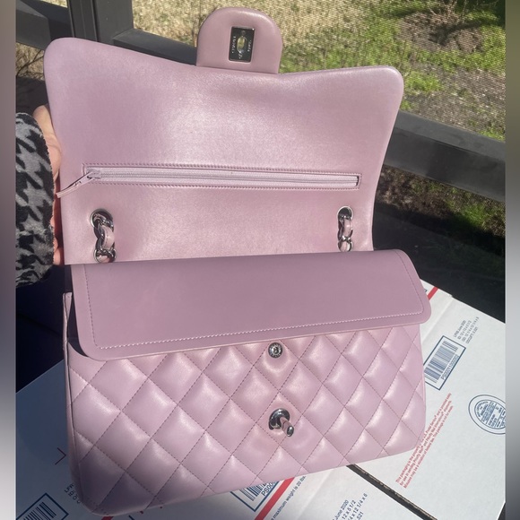 💜💜Chanel Mauve Classic Double Flap Jumbo Bag - Picture 6 of 11